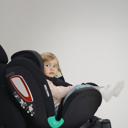 Lionelo - Otočná autosedačka so základňou ANTOON PLUS i-Size 40-105 cm Čierny Onyx