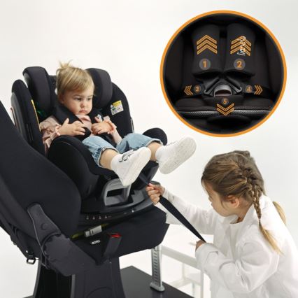 Lionelo - Otočná autosedačka so základňou ANTOON PLUS i-Size 40-105 cm Čierny Onyx
