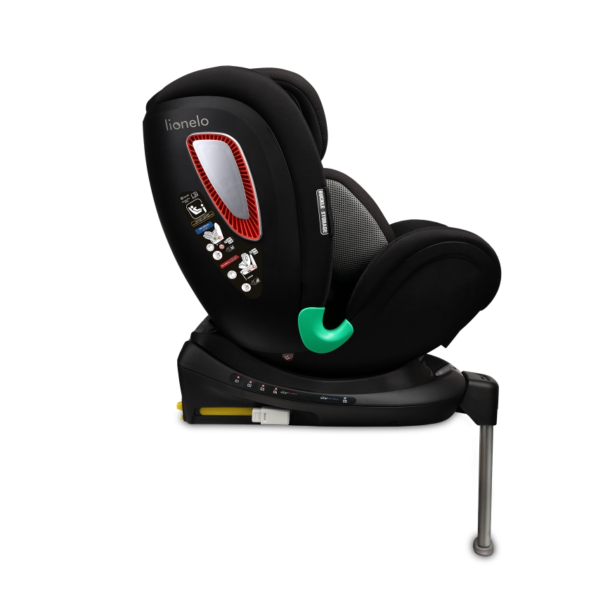Lionelo - Otočná autosedačka so základňou ANTOON PLUS i-Size 40-105 cm Čierny Onyx