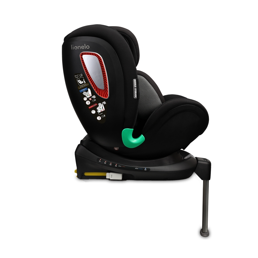 Lionelo - Otočná autosedačka so základňou ANTOON PLUS i-Size 40-105 cm Čierny Onyx