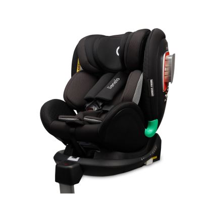 Lionelo - Otočná autosedačka so základňou ANTOON PLUS i-Size 40-105 cm Čierny Onyx
