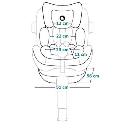 Lionelo - Otočná autosedačka so základňou ANTOON PLUS i-Size 40-105 cm Čierny Onyx