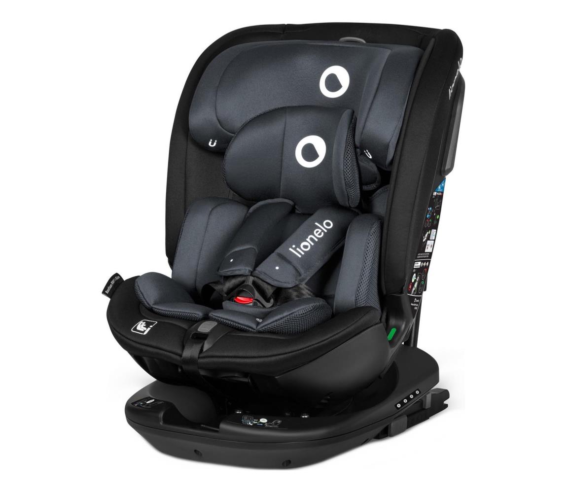 Lionelo - Otočná autosedačka s bázou BASTIAAN i-Size 40-150 cm Sivý kameň 5903771705127