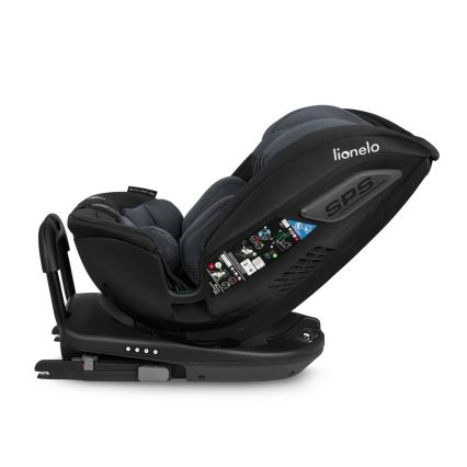 Lionelo - Otočná autosedačka s bázou BASTIAAN i-Size 40-150 cm Sivý kameň