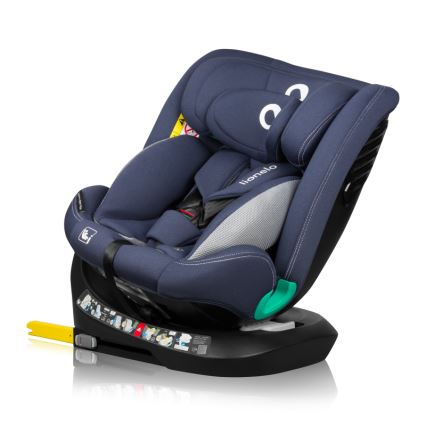 Lionelo - autosedačka s otočnou základňou BASTIAAN ONE i-Size 40–150 cm tmavomodrá