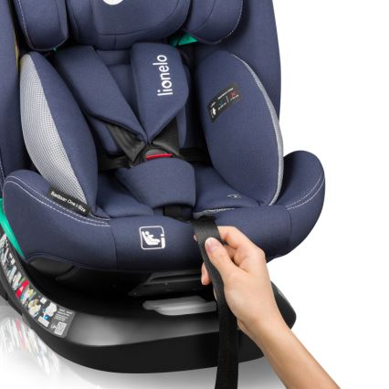 Lionelo - autosedačka s otočnou základňou BASTIAAN ONE i-Size 40–150 cm tmavomodrá
