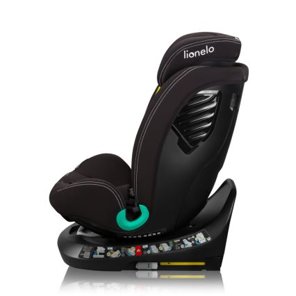 Lionelo - Otáčavá autosedačka so základňou BASTIAAN ONE i-Size 40-150 cm Čierny karbón