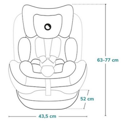 Lionelo - Otáčavá autosedačka so základňou BASTIAAN ONE i-Size 40-150 cm Čierny karbón