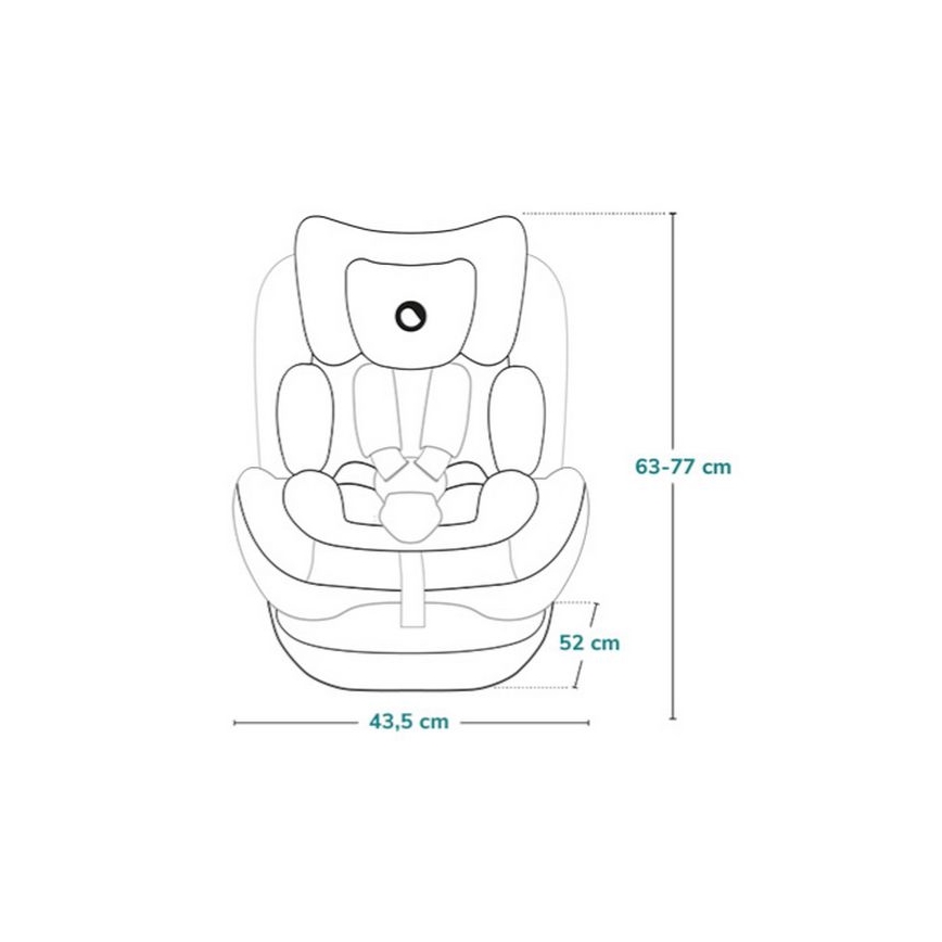 Lionelo - Otáčavá autosedačka so základňou BASTIAAN ONE i-Size 40-150 cm Čierny karbón