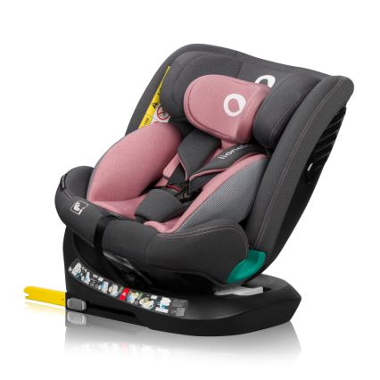 Lionelo - Otočná autosedačka so základňou BASTIAAN ONE i-Size 40-150 cm Pink Rose