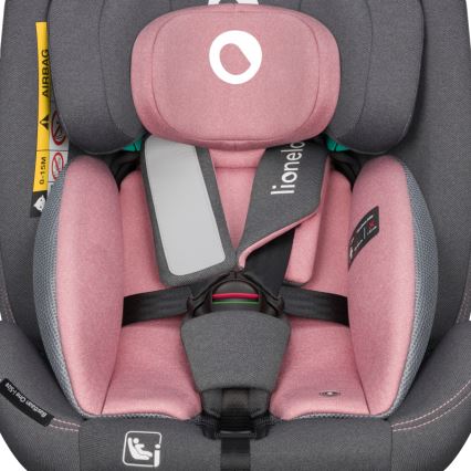 Lionelo - Otočná autosedačka so základňou BASTIAAN ONE i-Size 40-150 cm Pink Rose