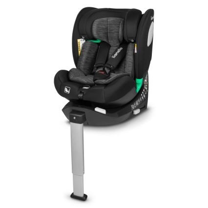 Lionelo - Otočná autosedačka s bázou BRAAM i-Size 40-150 cm Čierny karbón