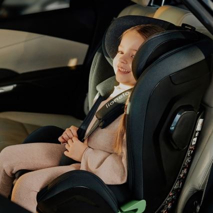 Lionelo - otočná autosedačka s bázou HARPER i-Size 76-150 cm Black Carbon