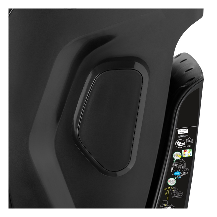 Lionelo - otočná autosedačka s bázou HARPER i-Size 76-150 cm Black Carbon