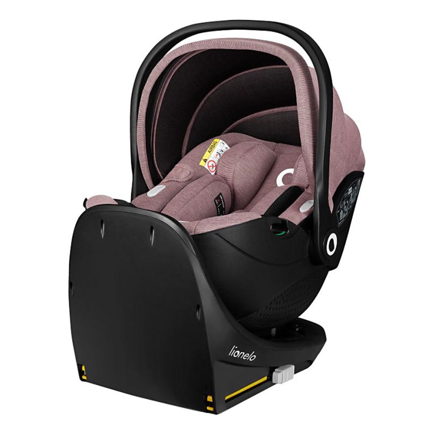 Lionelo - Otočná autosedačka s bázou MOXIE SET i-Size 40-87 cm, ružovo-mauve