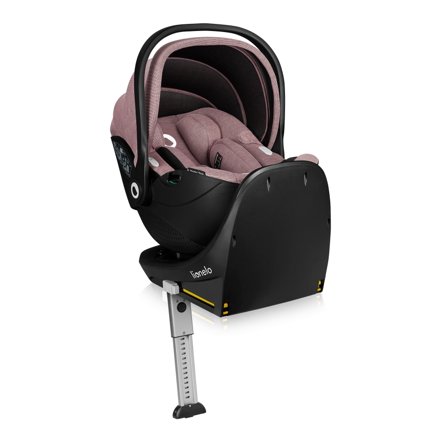Lionelo - Otočná autosedačka s bázou MOXIE SET i-Size 40-87 cm, ružovo-mauve