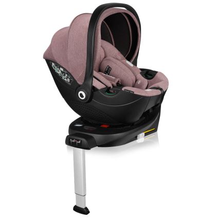 Lionelo - Otočná autosedačka s bázou MOXIE SET i-Size 40-87 cm, ružovo-mauve