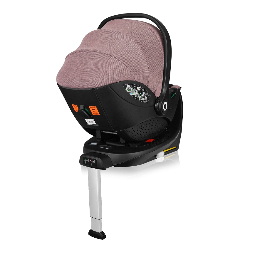 Lionelo - Otočná autosedačka s bázou MOXIE SET i-Size 40-87 cm, ružovo-mauve
