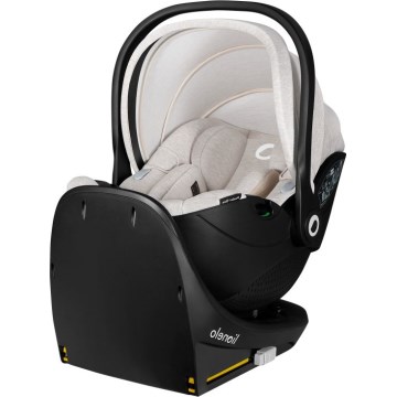 Lionelo - Otočná autosedačka s základňou MOXIE SET i-Size 40-87 cm pieskovo-béžová
