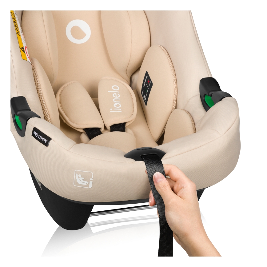 Lionelo - Otočná autosedačka so základňou ASTRID SET i-Size 40-87 cm Beige Sand