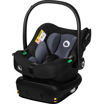 Lionelo - Otočná autosedačka so základňou ASTRID SET i-Size 40-87 cm čierno-sivá