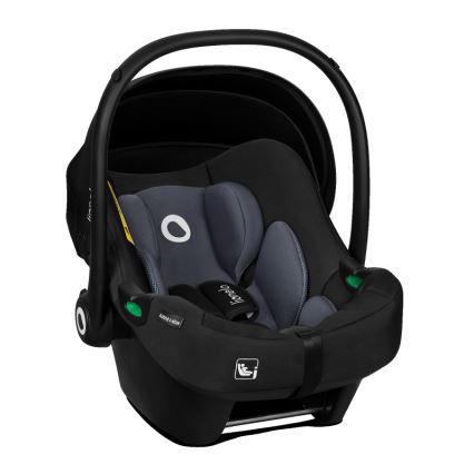 Lionelo - Otočná autosedačka so základňou ASTRID SET i-Size 40-87 cm čierno-sivá