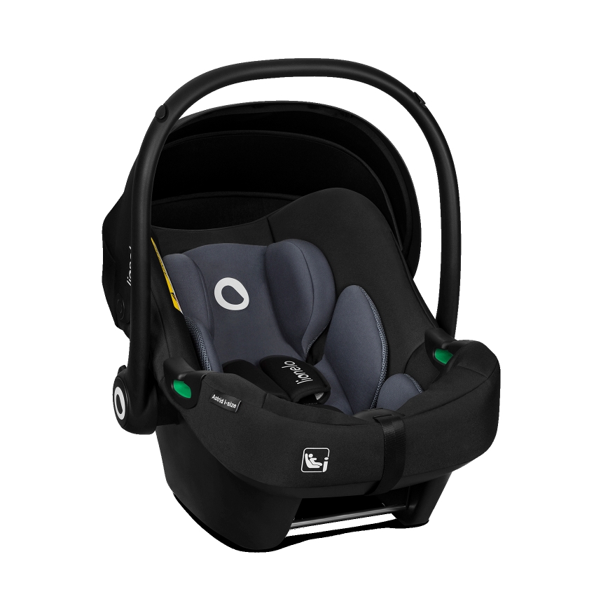Lionelo - Otočná autosedačka so základňou ASTRID SET i-Size 40-87 cm čierno-sivá