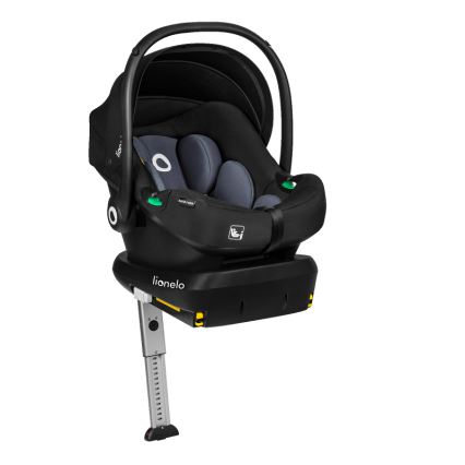 Lionelo - Otočná autosedačka so základňou ASTRID SET i-Size 40-87 cm čierno-sivá