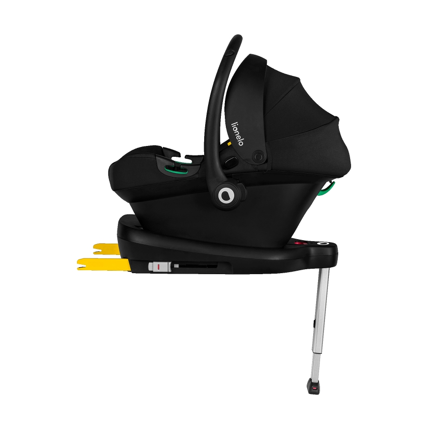 Lionelo - Otočná autosedačka so základňou ASTRID SET i-Size 40-87 cm čierno-sivá