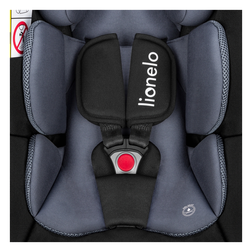Lionelo - Otočná autosedačka so základňou ASTRID SET i-Size 40-87 cm čierno-sivá