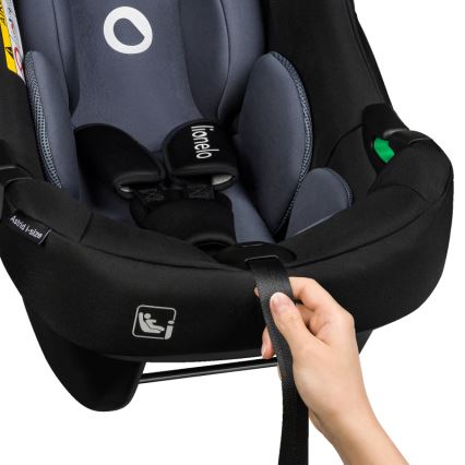 Lionelo - Otočná autosedačka so základňou ASTRID SET i-Size 40-87 cm čierno-sivá