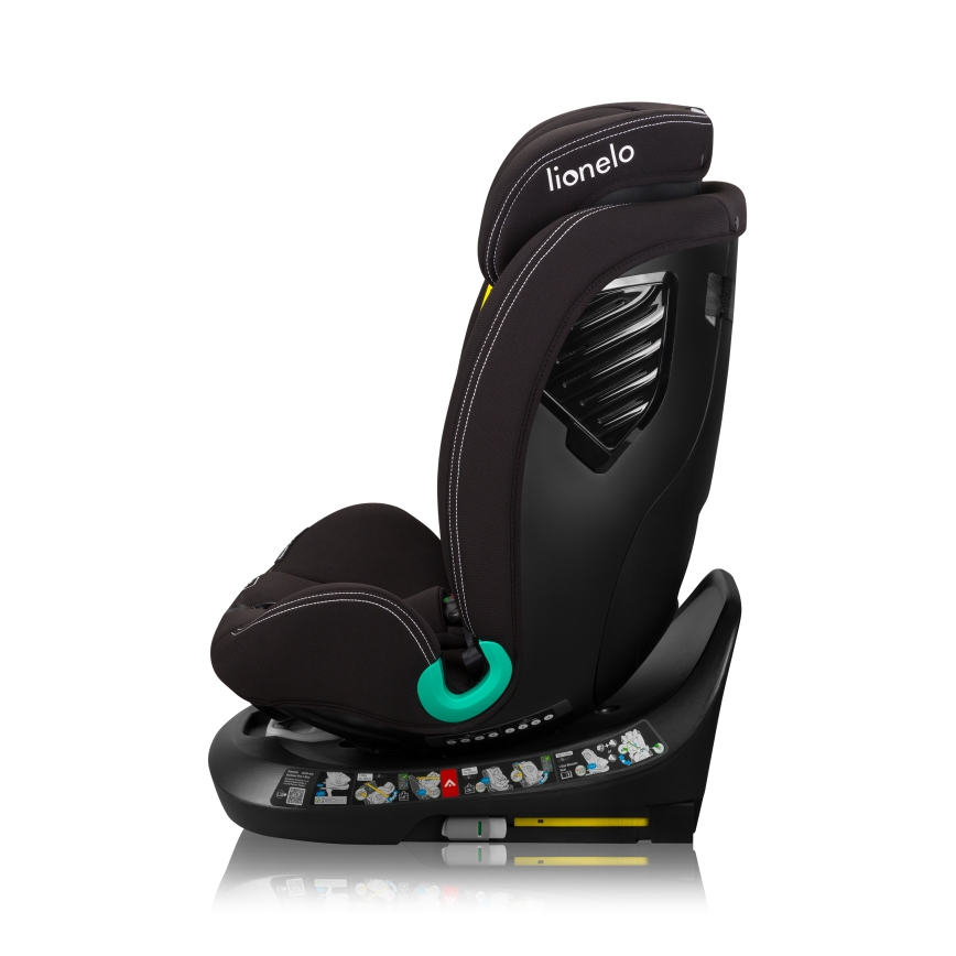 Lionelo - Otočná autosedačka so základňou BASTIAAN ONE i-Size 40-150 cm Čierny karbón