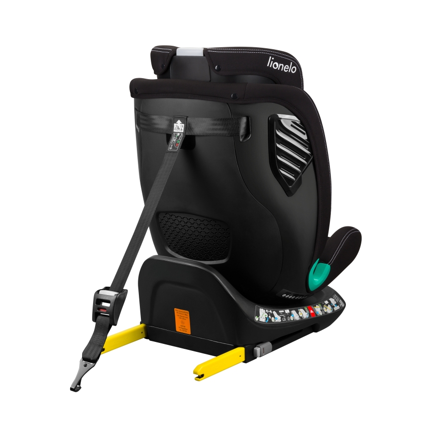 Lionelo - Otočná autosedačka so základňou BASTIAAN ONE i-Size 40-150 cm Čierny karbón