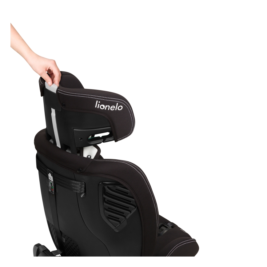 Lionelo - Otočná autosedačka so základňou BASTIAAN ONE i-Size 40-150 cm Čierny karbón