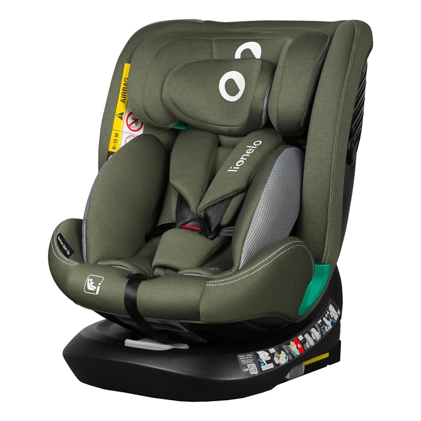 Lionelo - Otočná autosedačka so základňou BASTIAAN ONE i-Size 40-150 cm olivovo-zelená