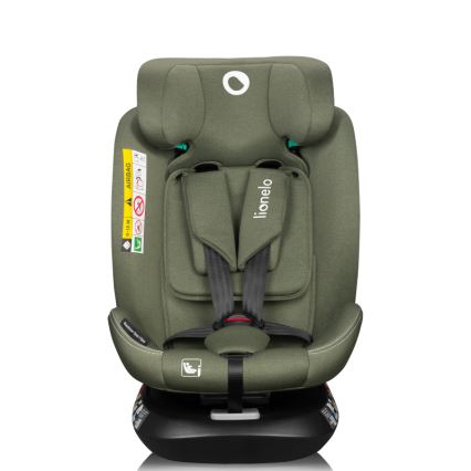 Lionelo - Otočná autosedačka so základňou BASTIAAN ONE i-Size 40-150 cm olivovo-zelená