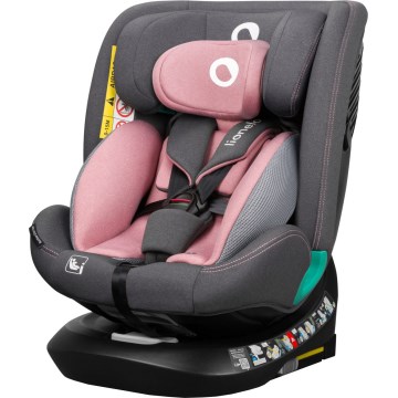 Lionelo - Otočná autosedačka so základňou BASTIAAN ONE i-Size 40-150 cm Pink Rose