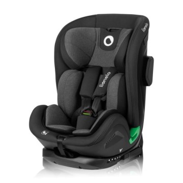 Lionelo - Otočná autosedačka so základňou HARPER i-Size 76-150 cm Black Carbon