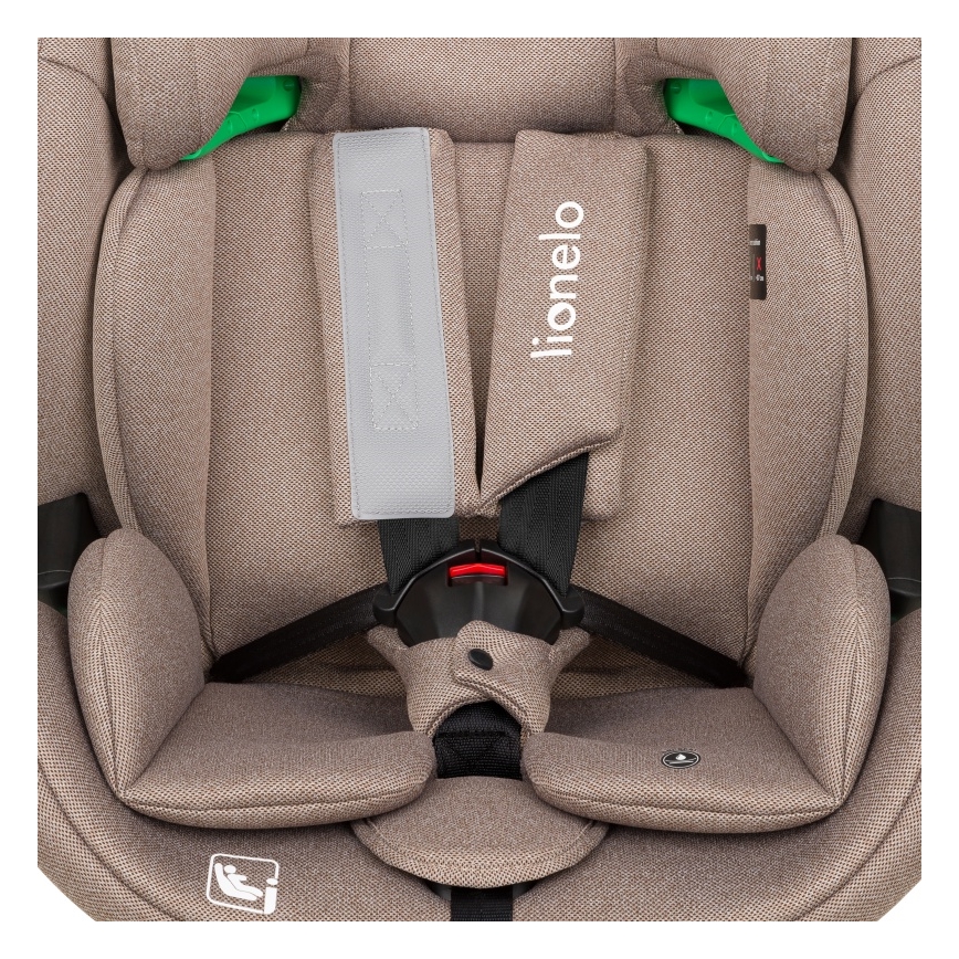 Lionelo - Otočná autosedačka so základňou LAVENDER i-Size 76-150 cm Béžová Latte