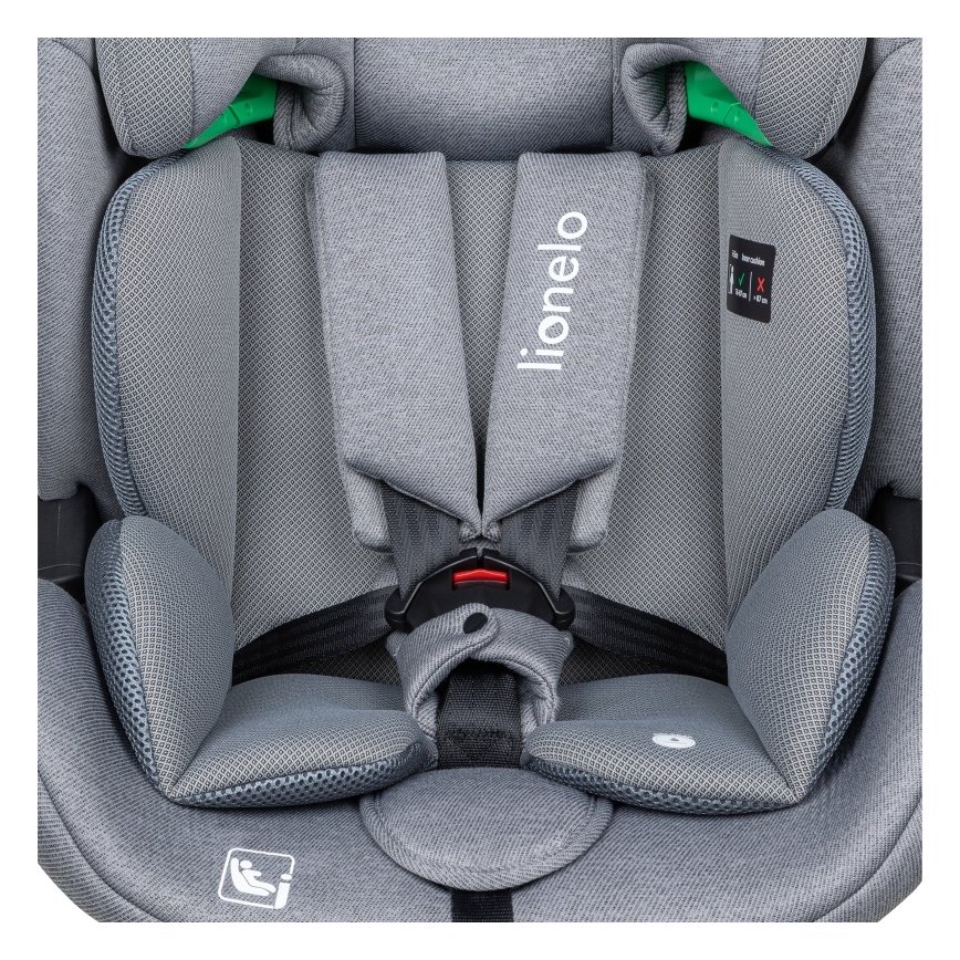 Lionelo - Otočná autosedačka so základňou LAVENDER i-Size 76-150 cm Grey Stone