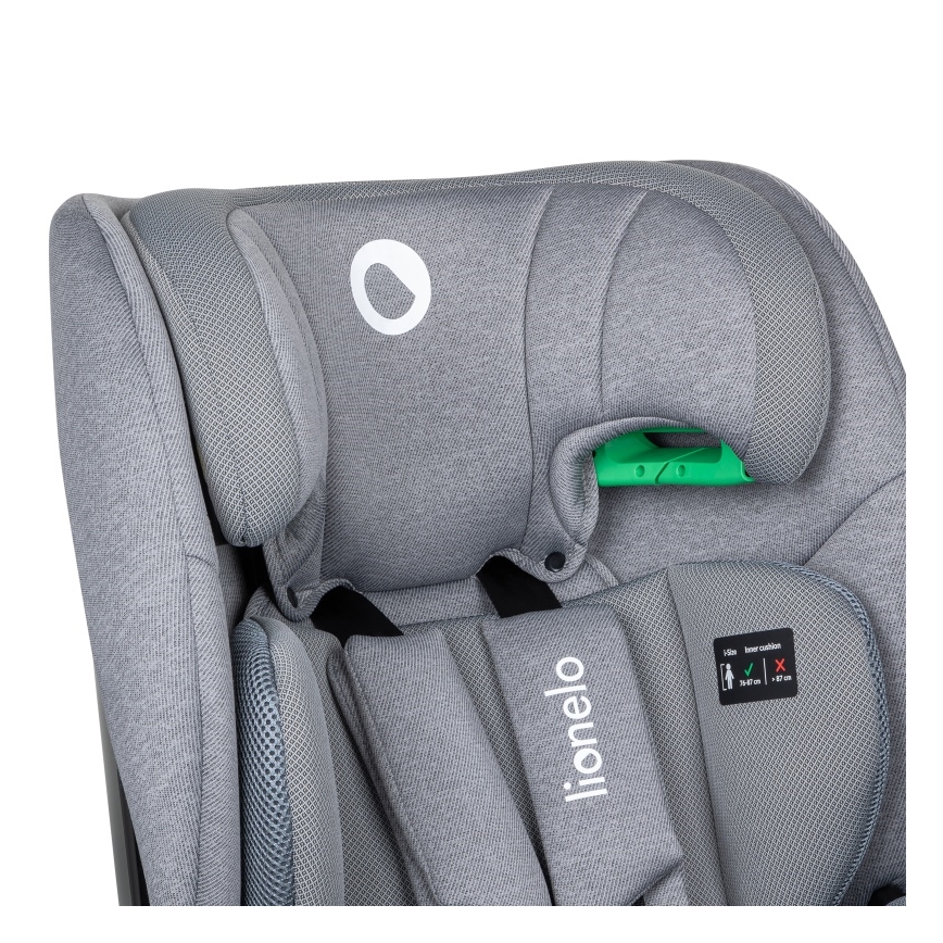 Lionelo - Otočná autosedačka so základňou LAVENDER i-Size 76-150 cm Grey Stone
