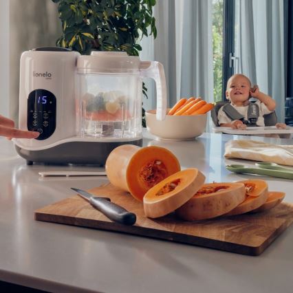 Lionelo - Parný varič 5v1 BABYMENU 110W/230V biela/šedá