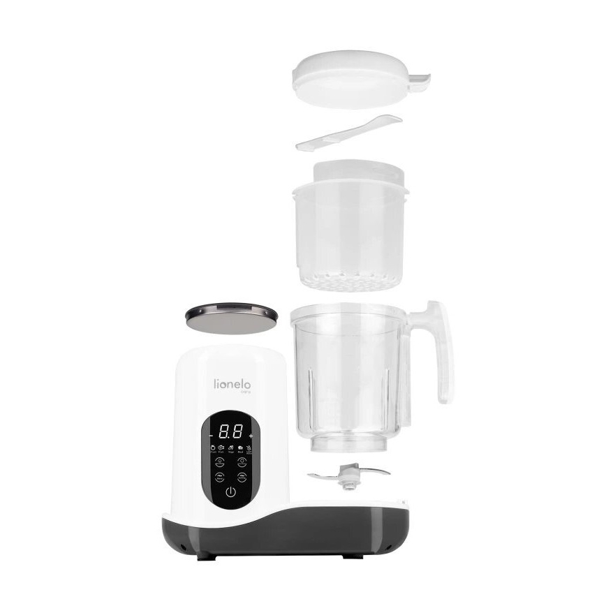 Lionelo - Parný varič 5v1 BABYMENU 110W/230V biela/šedá