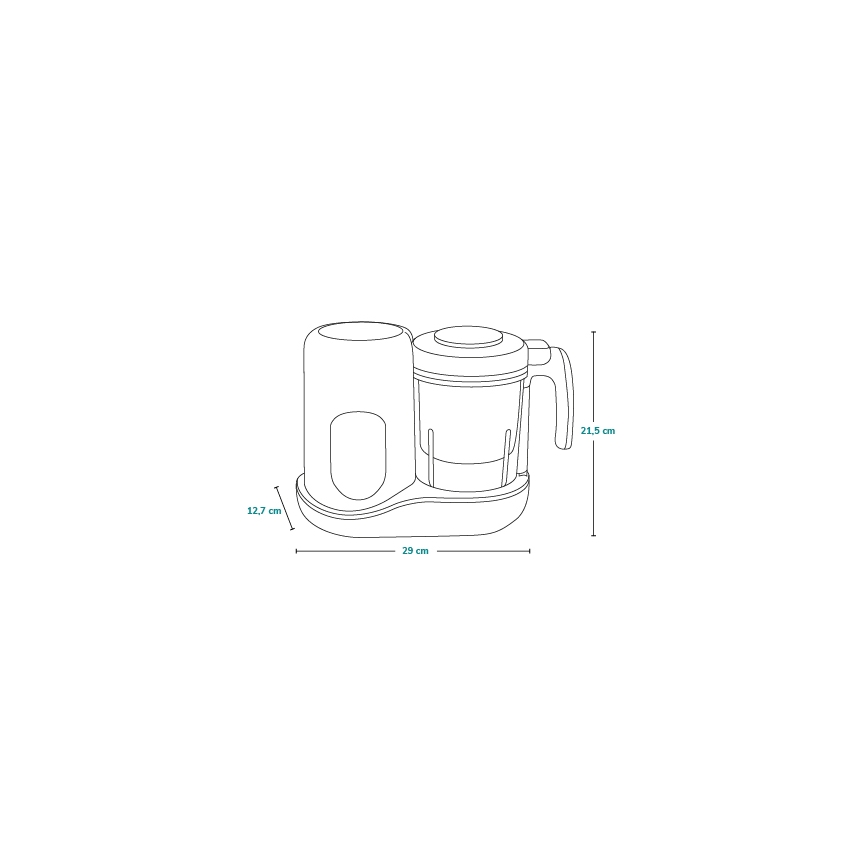 Lionelo - Parný varič 5v1 BABYMENU 110W/230V biela/šedá