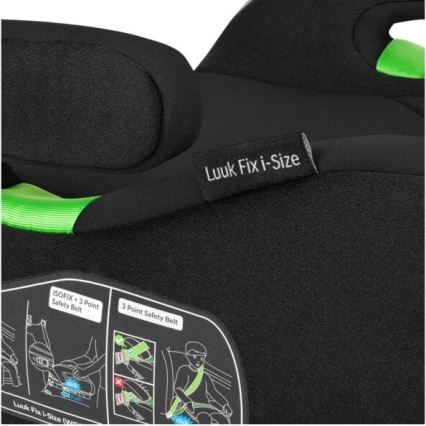 Lionelo - Podsedák do auta LUUK FIX i-Size 125-150 cm čierna