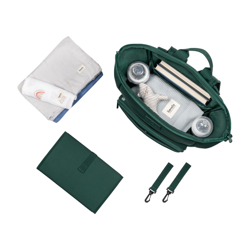 Lionelo - Prebaľovacia taška na kočík CUBE Zelený les