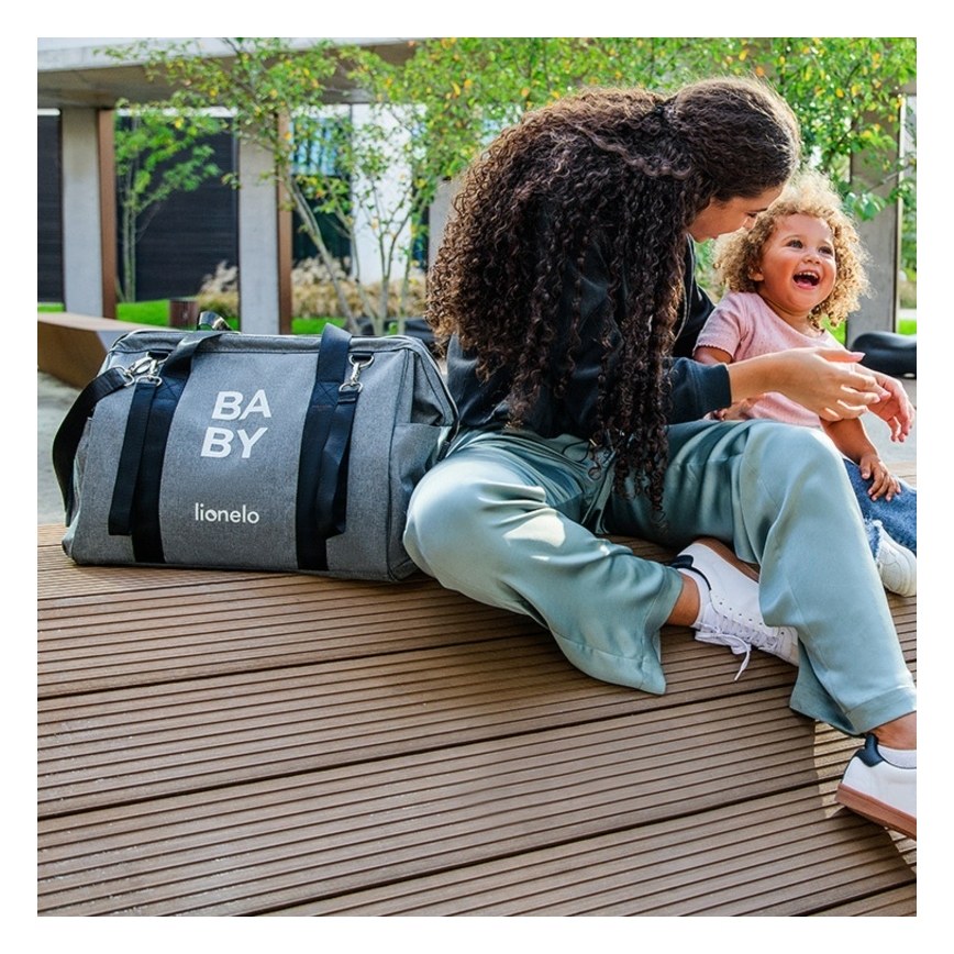 Lionelo - Prebaľovacia taška na kočík IDA Grey Concrete