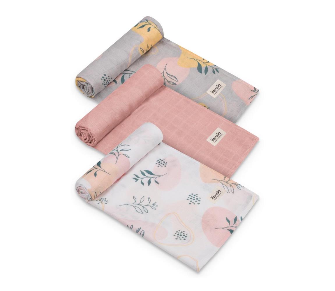 Lionelo - SADA 3 ks bambusových plienok BAMBOO SET 70 × 70 cm Leaf 5903771707282