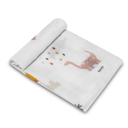 Lionelo - SADA 3x Bambusová plena BAMBOO SET 70x70 cm Dinosaurus