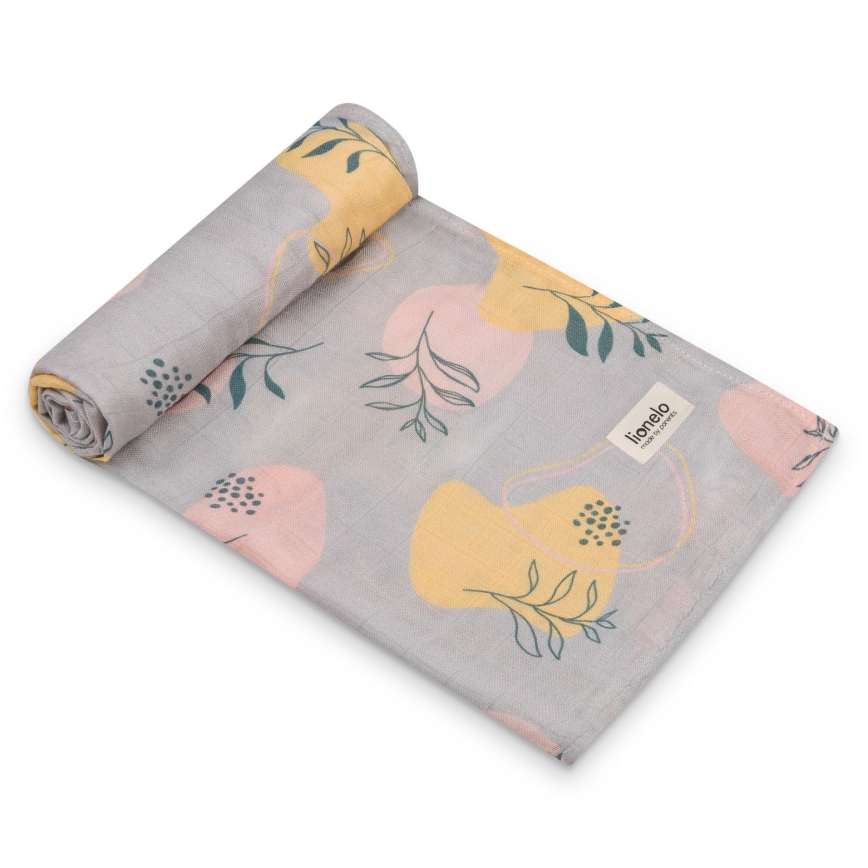 Lionelo - SADA 3x Bambusová plienka BAMBOO SET 70x70 cm Leaf